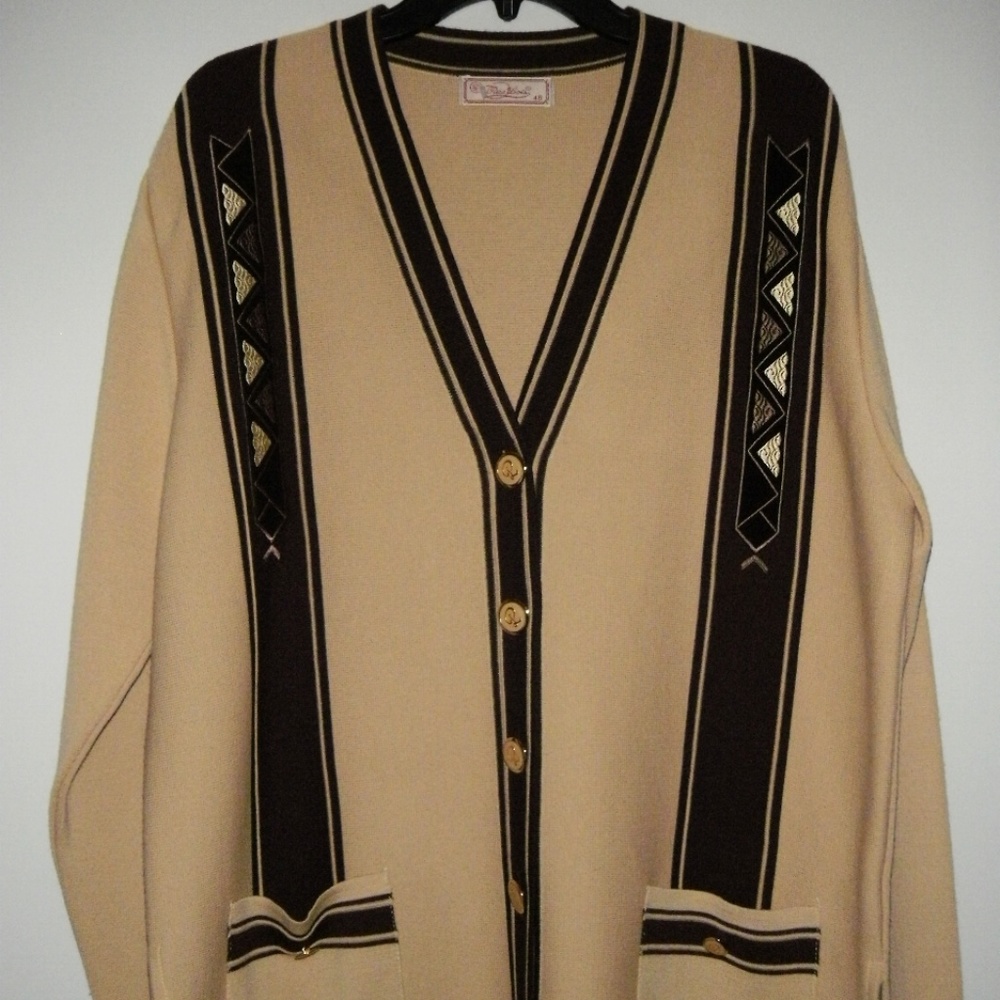 PACO LOIS  Wool Blend V-Neck Spain Cardigan 48